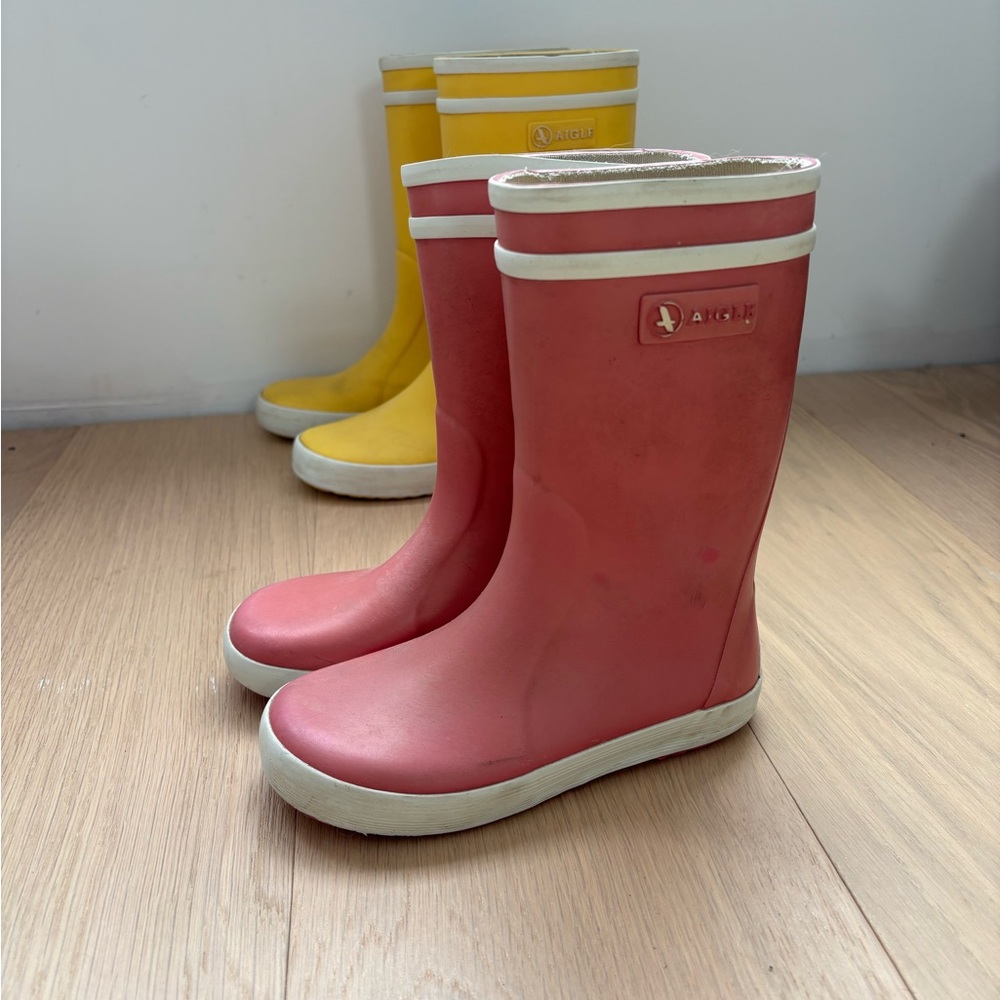 Aigle Pink Lollypop Rain boots